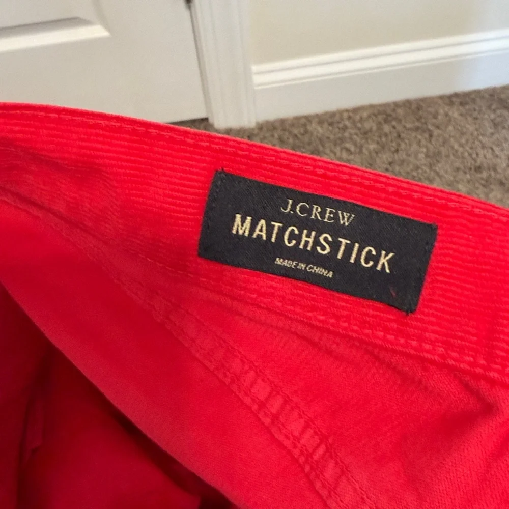 Vintage J. Crew Women’s Red Straight Leg Corduroy Pants / Size 32 / Brand NWOT